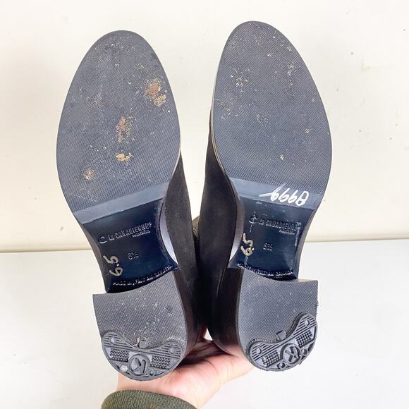 La Canadienne Ankle Boots Chelseas Dark Brown Suede Leather Bootie Womens 6.5 - Picture 7 of 8